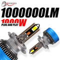 H4 H7 LED Headlight Bulb H11 9005 HB3 9006 HB4 Auto Headlamp 1000W 1000000LM Super Bright