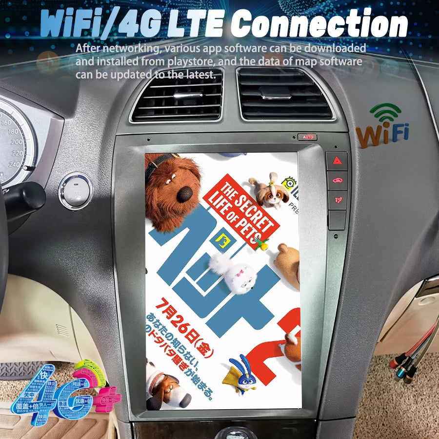 For Lexus ES 350 ES350 2008 2007 Stereo GPS Multimedia Video Player Screen 12.1" Android A | AUTOKITSHOP