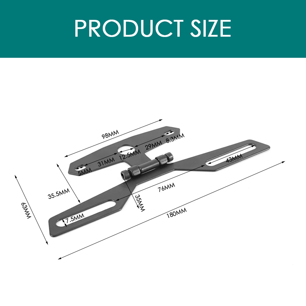 Motorbike ATV Adjustable Folding License Plate Bracket Tail Fender Eliminator License Number Pla - Automotive LED Light