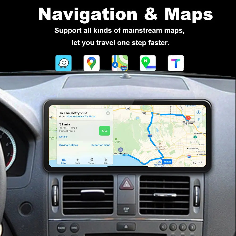 Wireless CarPlay for Mercedes Benz C Class W204 2007-2014 Car Multimedia Player Android Mi