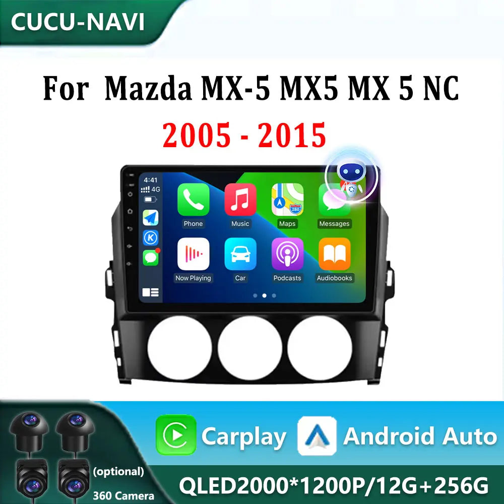 Android OS Wireless Carplay Multimedia Player For Mazda MX-5 MX5 MX 5 NC 2005 - 2015 Auto  | AUTOKITSHOP