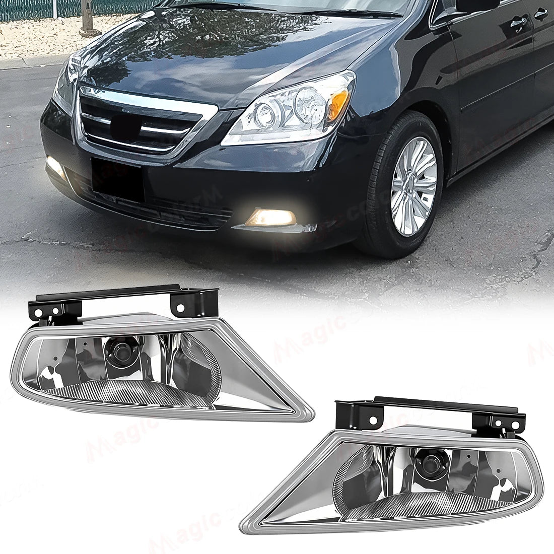 Fog Lamps For Honda Odyssey 2005 2006 2007 Daytime Running Front Bumper Halogen Foglights  | AUTOKITSHOP