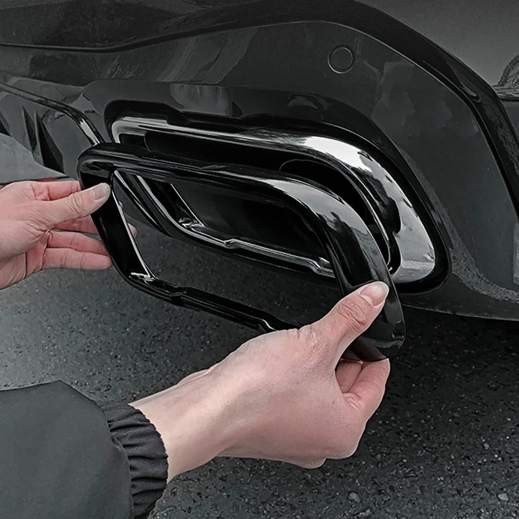 Exhaust Mufflers Tail Pipe Cover For 2019-2023 BMW X5 G05 X6 G06 X7 2019-2023 Black Exhaus