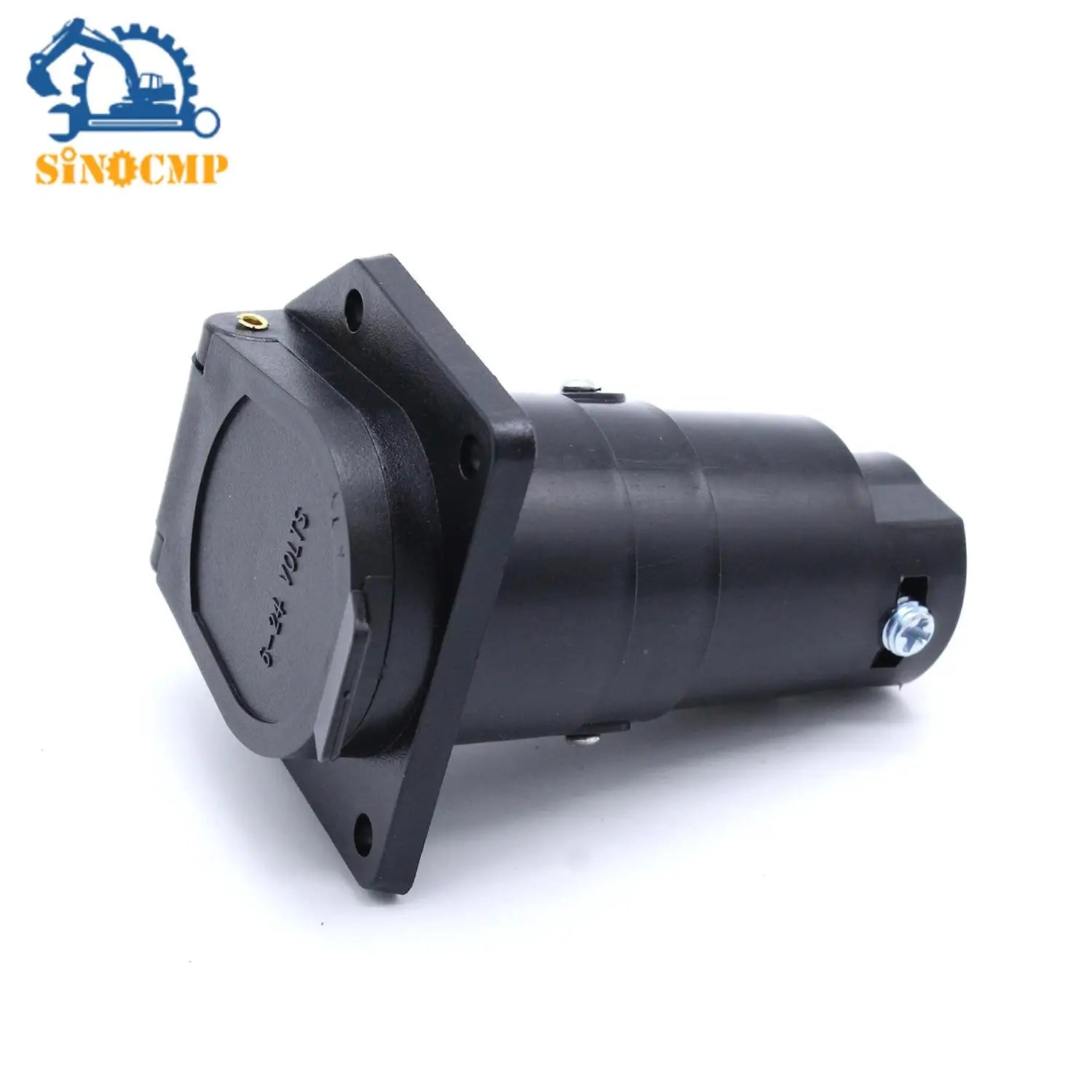 SINOCMP 12V 7 Pin Round Trailer Plug 7 Way Socket Adapter Wiring Connector Automotive Exte