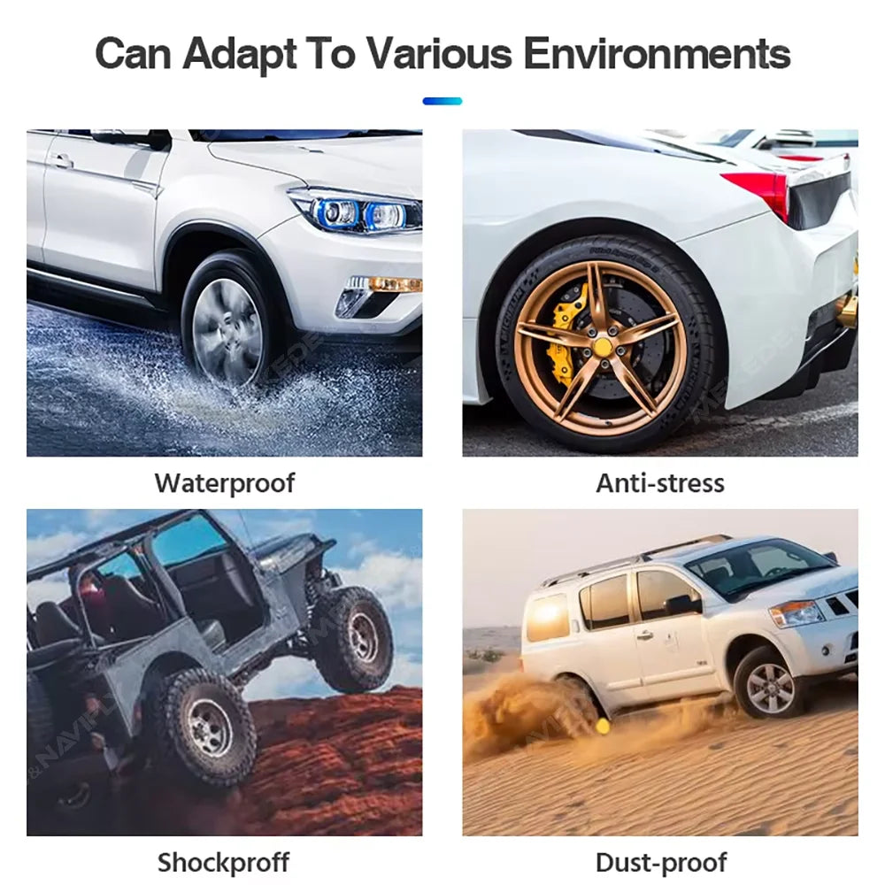 Car Window Mounted TPMS Wireless Intelligent Sensing Tire Pressure Monitoring System Safet | AUTOKITSHOP