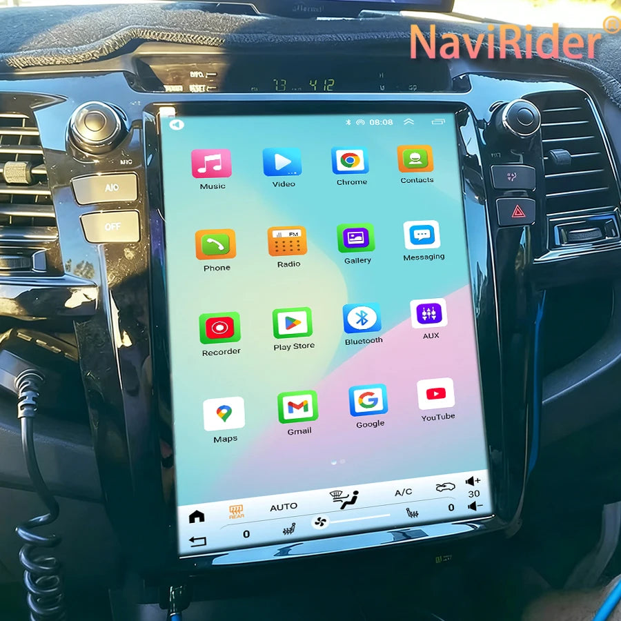 12.1" Vertical Screen Tesla Style Android 15 Car Radio For Toyota Fortuner Hilux 2007- 201
