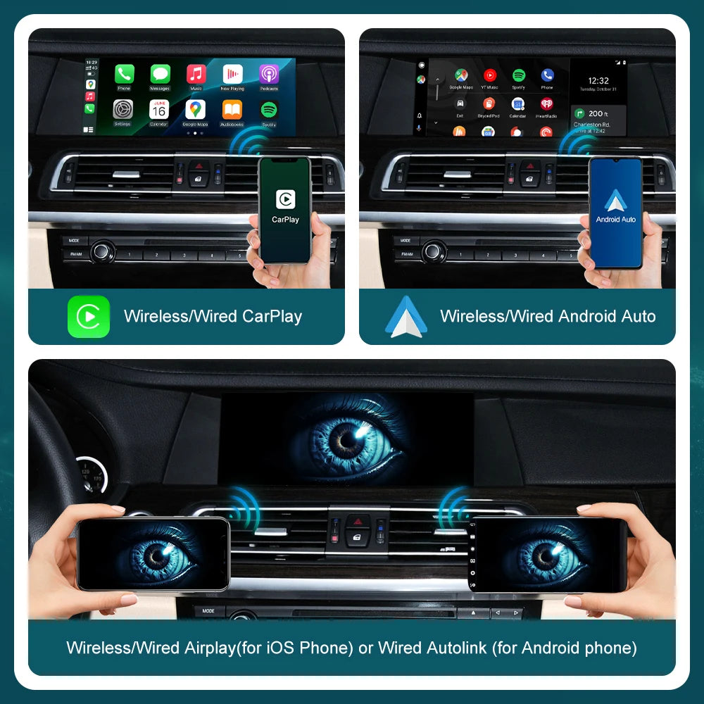 RoadTop Wireless CarPlay for BMW Series 5 7 F10 F11 F07 GT F01 F02 F03 F04 2009-2020 with