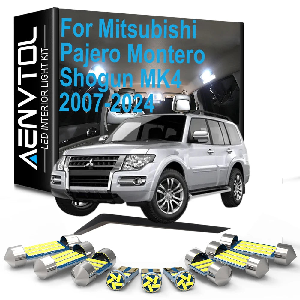 For Mitsubishi Pajero Montero Shogun 4 MK4 V93 V97 V98 2007- 2021 2022 2023 2024 15Pcs LED