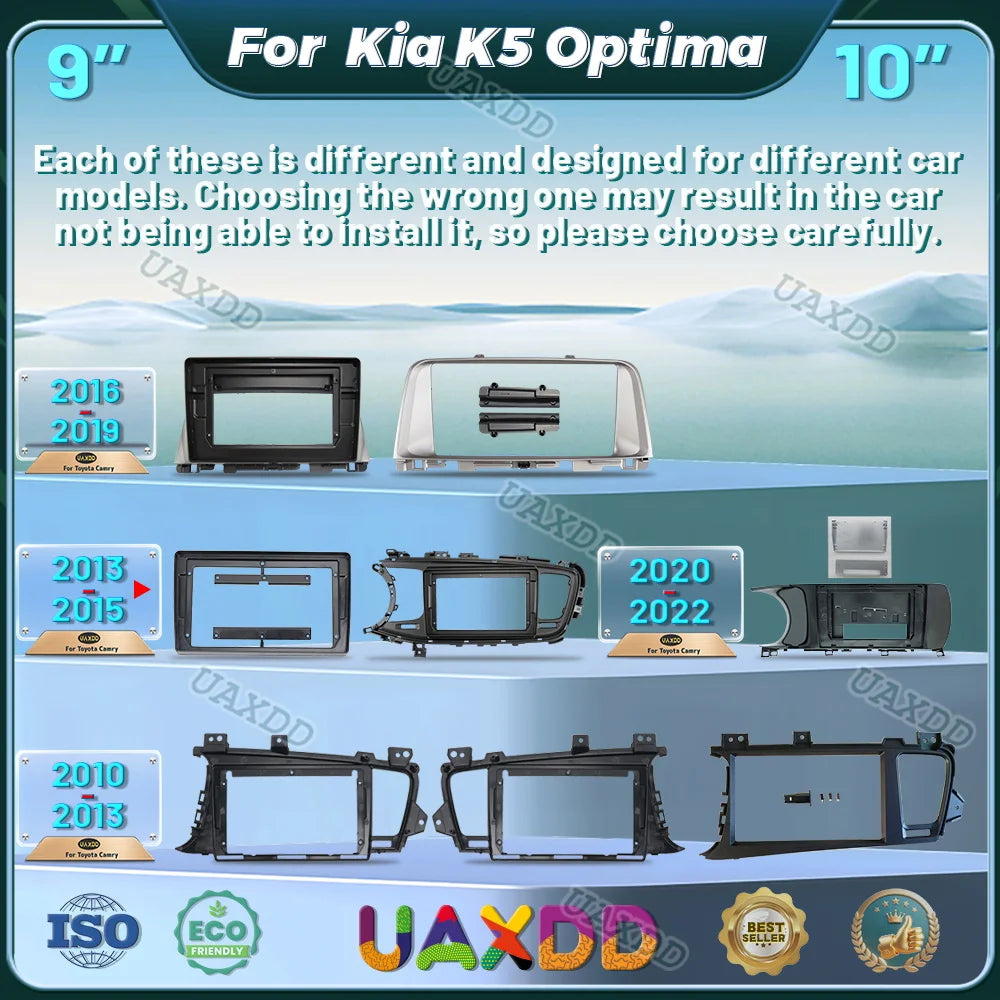 Frame for 2010-2022 Kia K5 Optima 9INCH 10.1INCH Car DVD MP5 Radio Android Frame Video Pla
