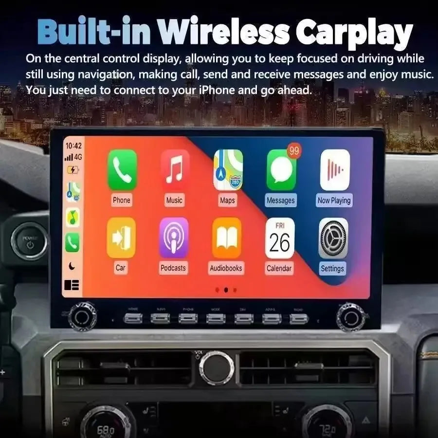 S 14.6inch Android Screen For Toyota Tacoma 4Runner 2024 2025 2026 Car Radio Stereo GPS Na | AUTOKITSHOP
