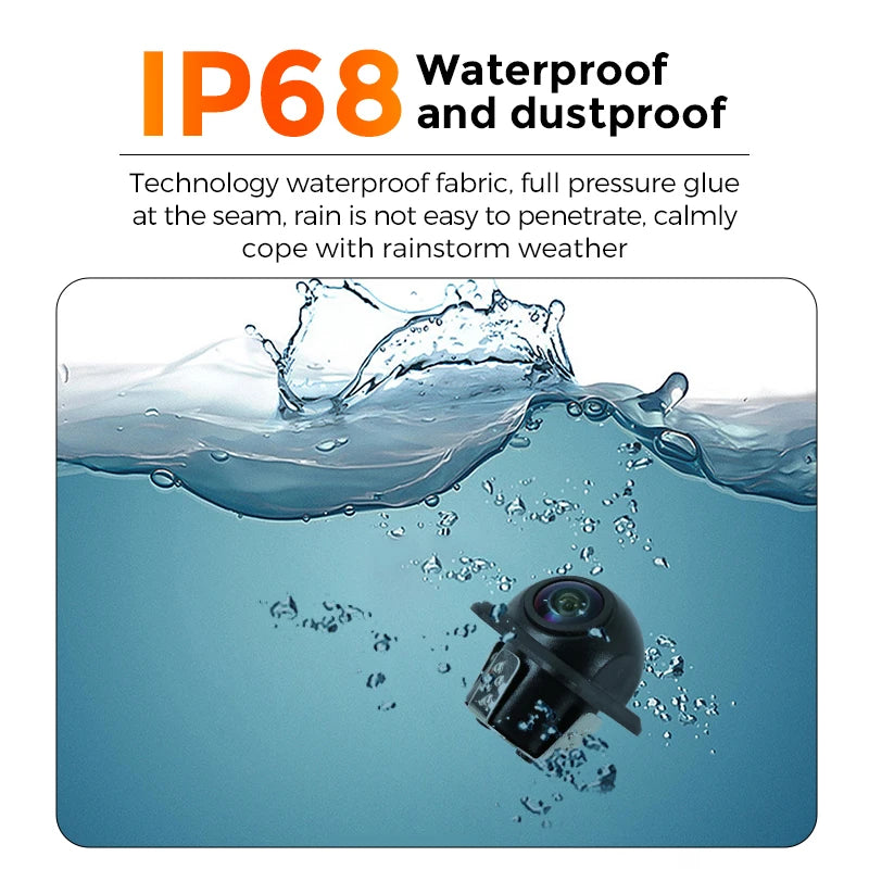 IP68 Waterproof 180° Auto Parking Assistance Car Rear View Camera Reverse AHD 1080P Car Re