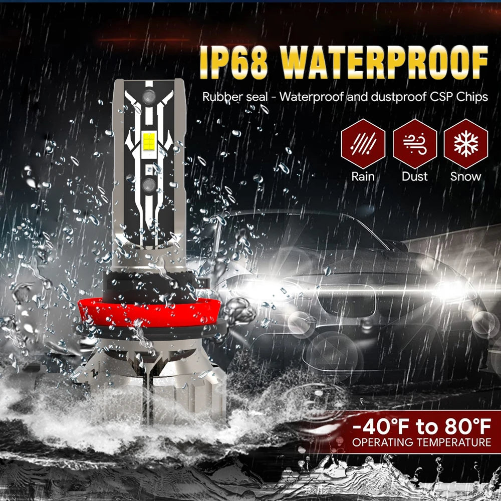 2x H11 H8 Led Fog Lights Canbus H16 H9 Car Bulb Driving Running Lamp 12v 55w For Mini Coop