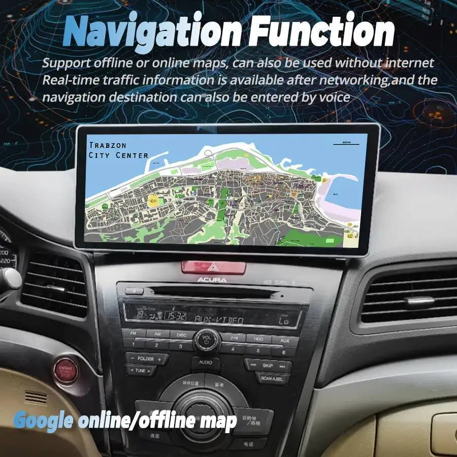 12.3-inch Stereo GPS Navigation For Honda Acura ILX 2013-2021 Car Radio Multimedia Video P | AUTOKITSHOP