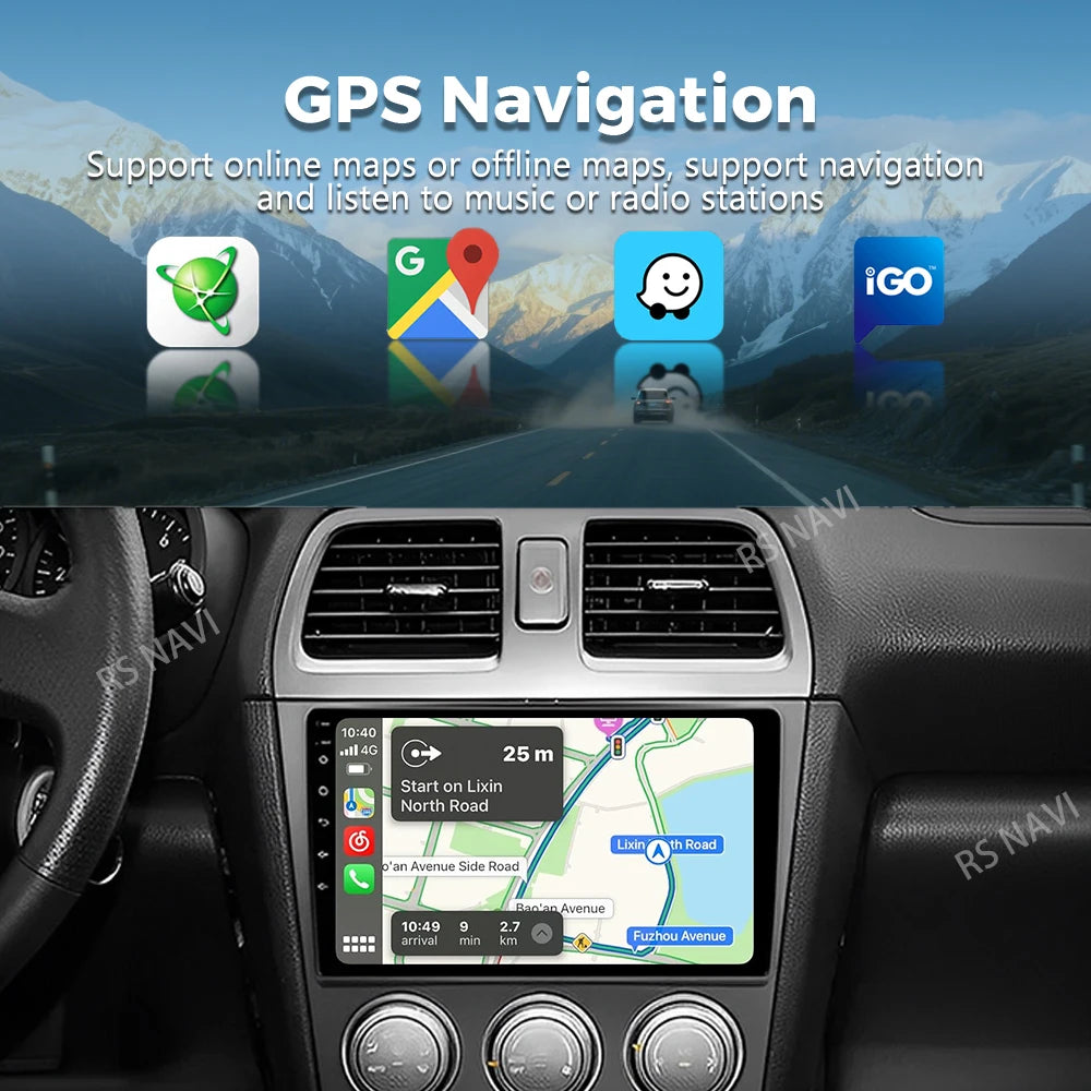 Android 16 For Subaru Impreza WRX 2003 - 2007 2K QLED Android Car Radio Multimedia Video P