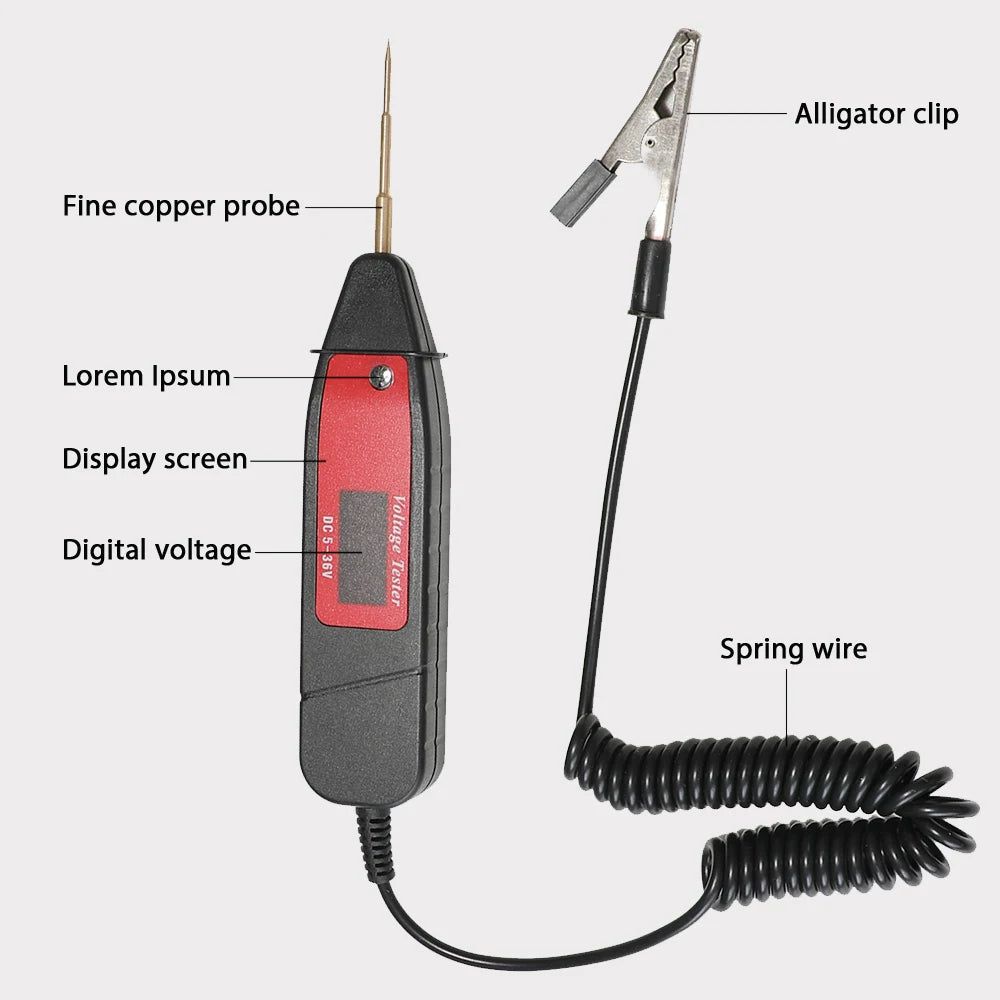 5-36V Digital Power Probe Multi Function Fuse Line Battery Voltage Circuit Test Pen Electroscope - Automotive LED Light