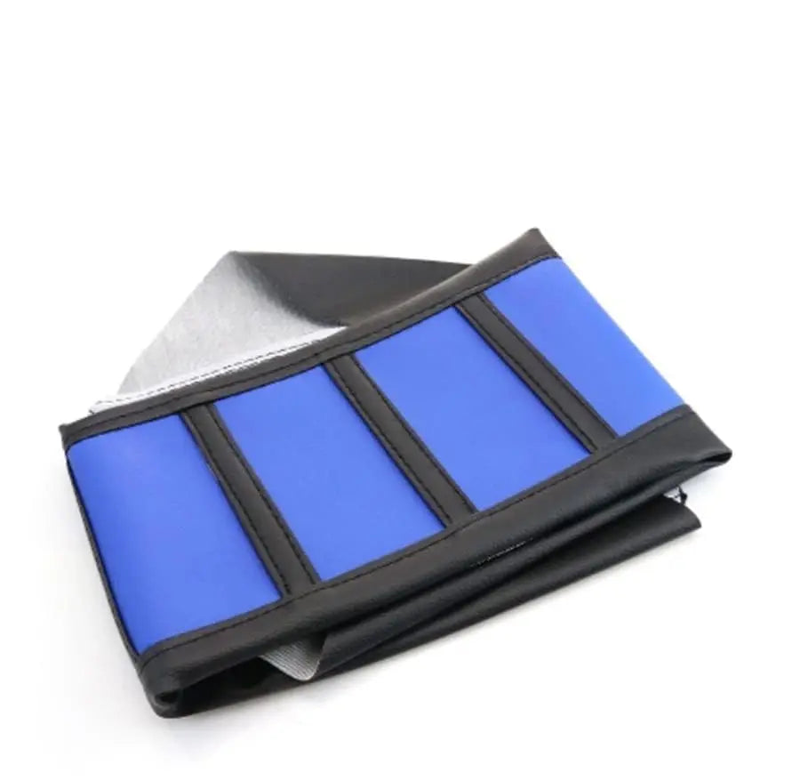 Rubber Gripper Soft Motorcycle Dirt Bike Seat Cover Rib Skin Anti-Slip Pad Blue