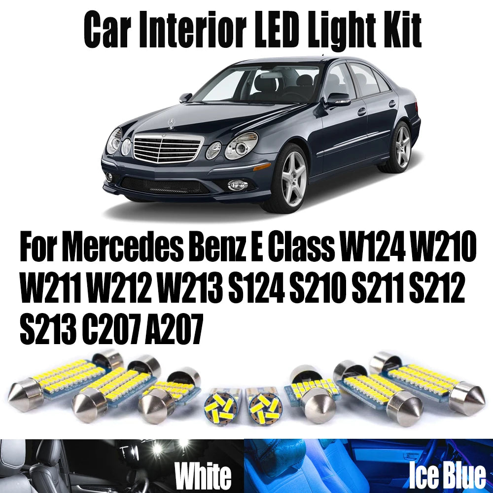 LED Interior Light Kit for Mercedes Benz E Class W124 W210 W211 W212 W213 S124 S210 S211 S212 S213 C207 A207 - Canbus...