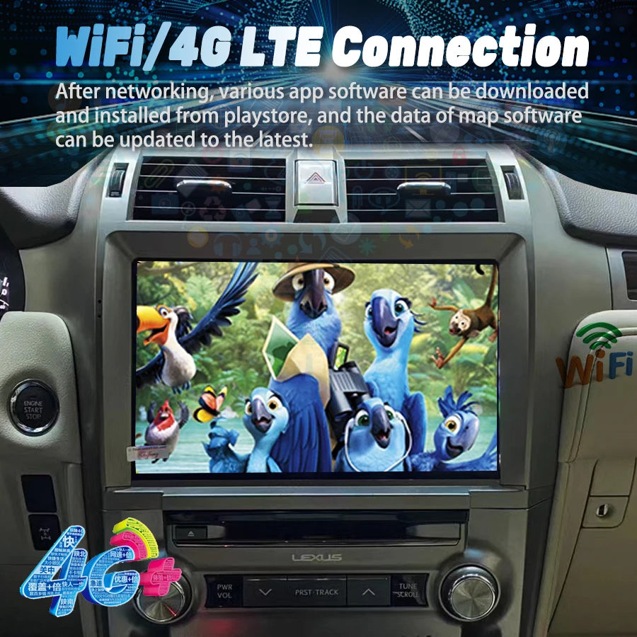 11.6inch Android Screen For Lexus GX400 GX460 2010-2020 Car Carplay Video Player Audio Rad