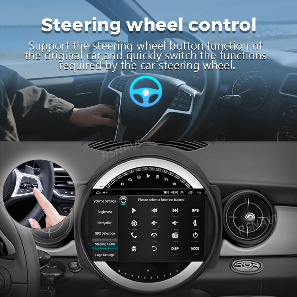 Android 16 Wireless Carplay Auto Car Radio For BMW Mini Cooper R56 R60 R51 2006-2014 Multi