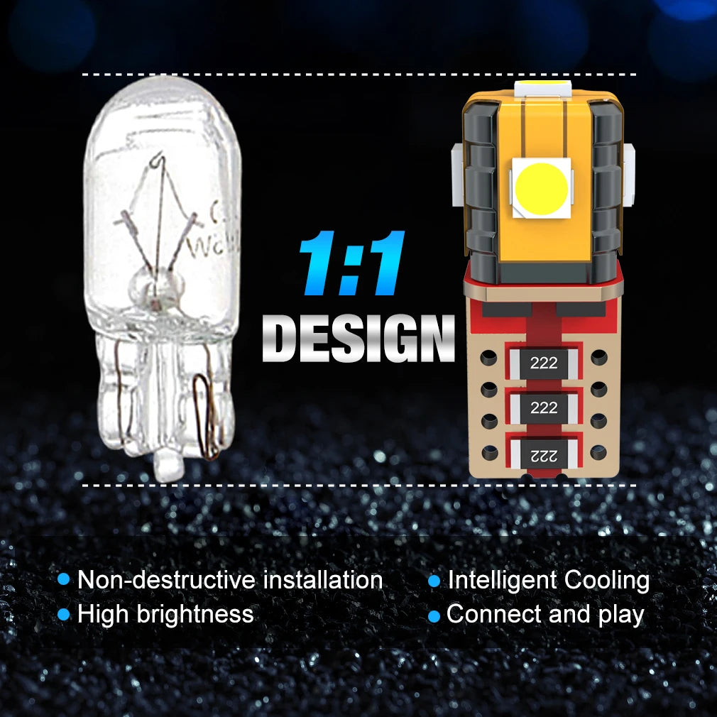 XSTORM T10 LED Light for Car W5W 194 Signal Light Fog Headlight 3030 5SMD Brake Light 3400