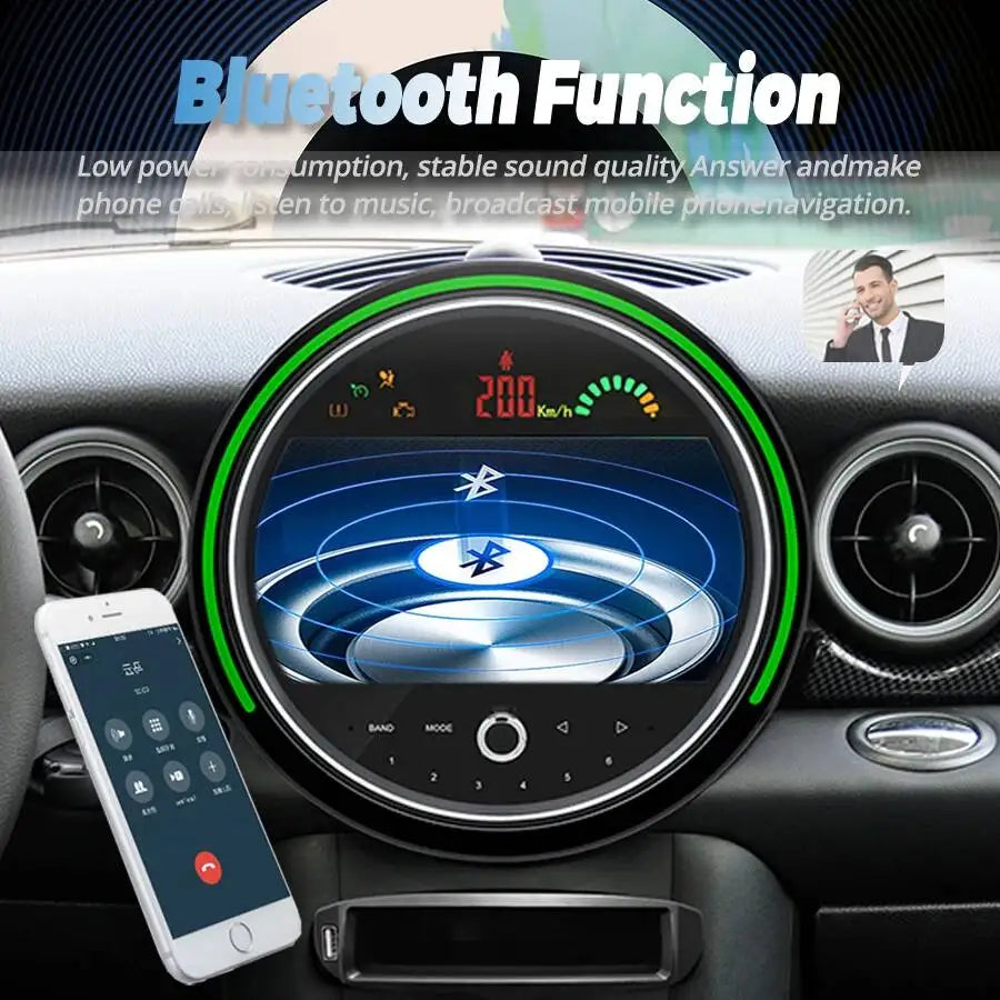 Multimedia Android 15 Screen For BMW Mini R60 2011-2014 Car Radio 9inch 256GB Navigation W