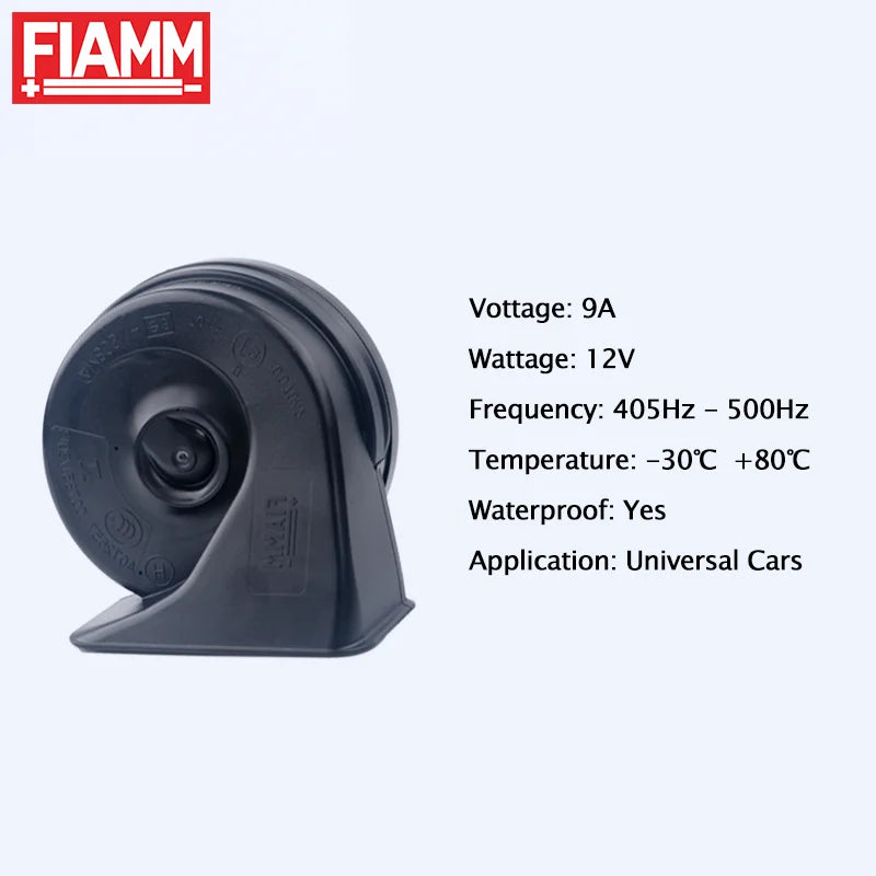 FIAMM AM80SX AUTOMOBILE HORN Car Horn Waterproof Snail Horn Whistle Bass Speakers Genuine