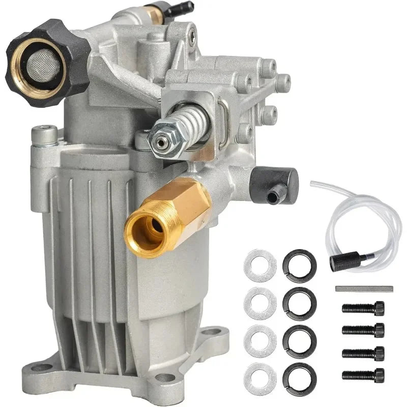 Professional Horizontal Pressure Pump Replacement - 3400PSI 2.5GPM 3/4" Shaft, Plug and Play for - Automotive LED Light