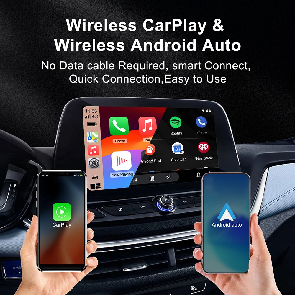 2in 1 Smart Dongle Wireless Carplay Adapter Android Auto 5G WIFI For iphone Android Phone