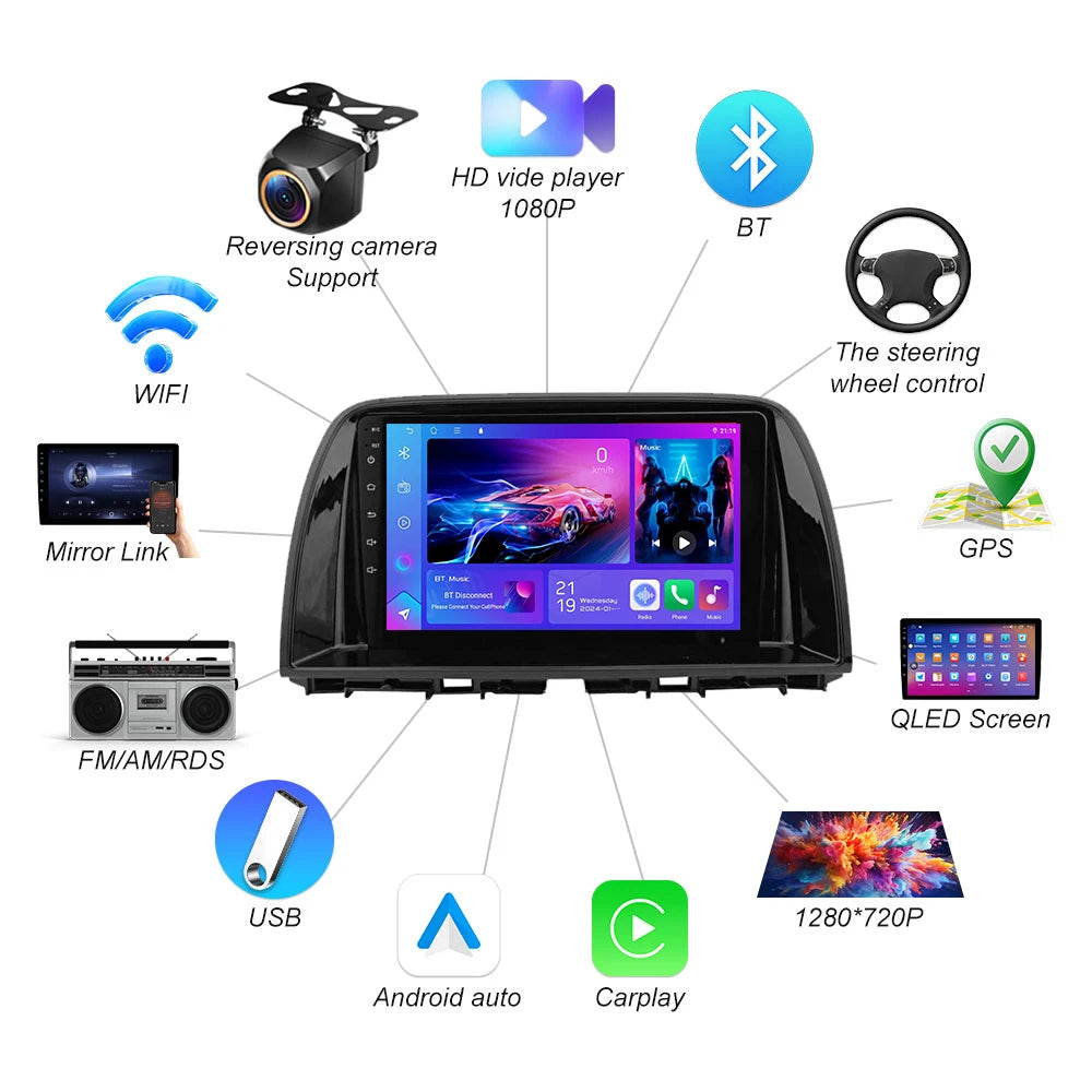 Android 16 For Mazda Cx 5 Cx5 Cx-5 2012-2016 Car Radio Auto Stereo Head Unit Multimedia Vi | AUTOKITSHOP