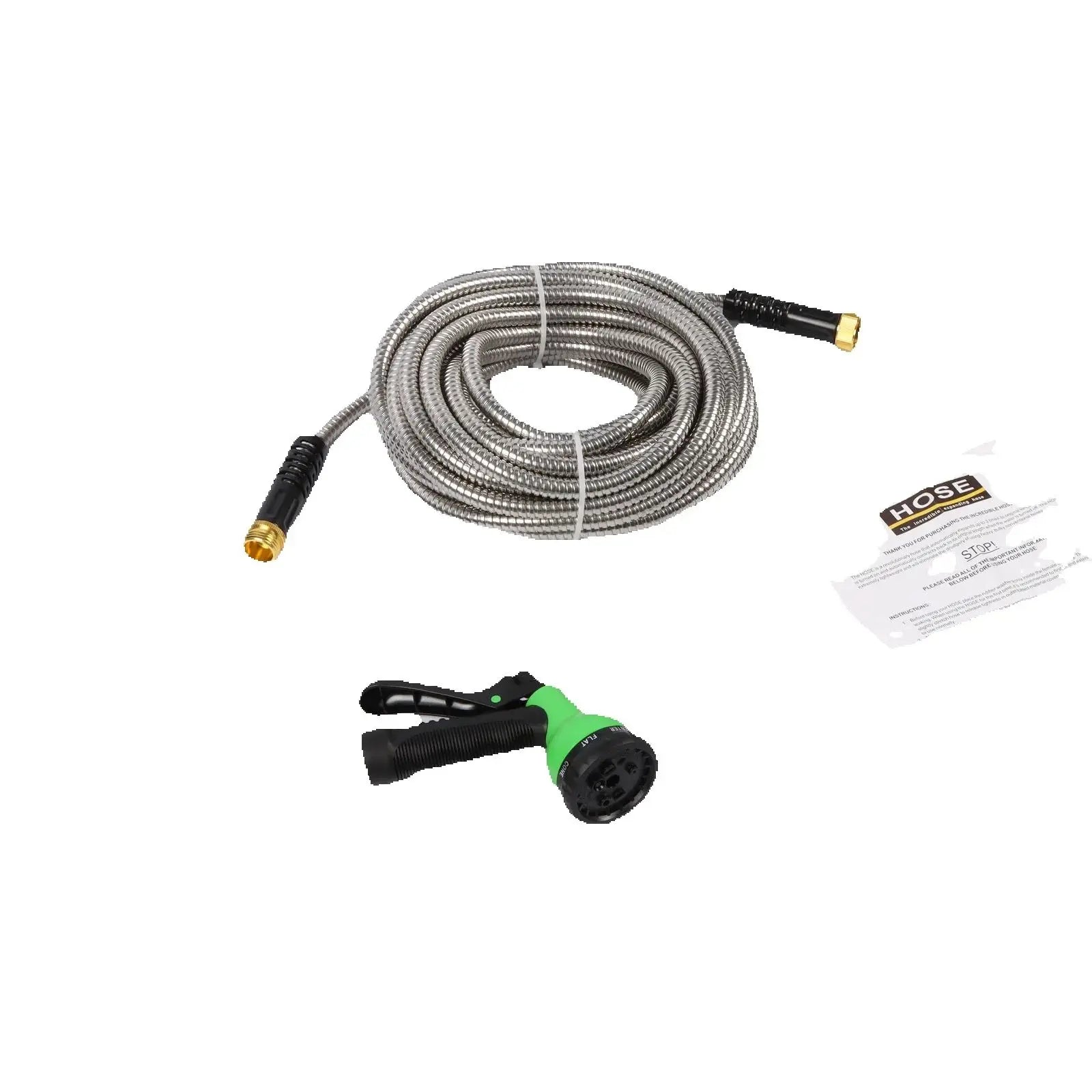Stainless Steel Retractable Garden Water Pipe 15m 50FT FOR General Car Accessories