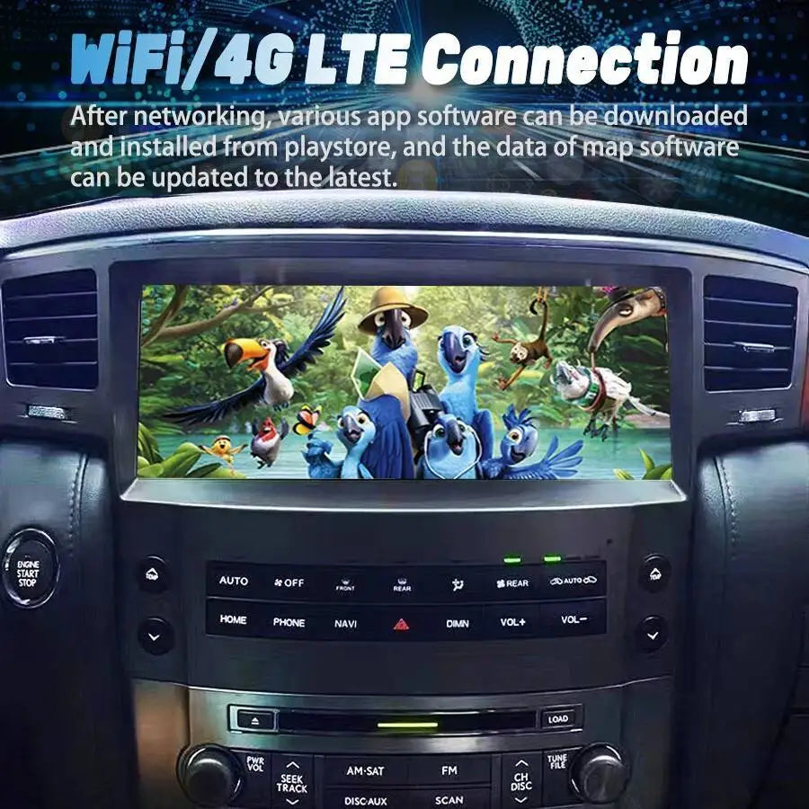 Radio Stereo Car Carplay For Lexus LX570 2007-2015 GPS Navirider Android 13 navi 8inch BT