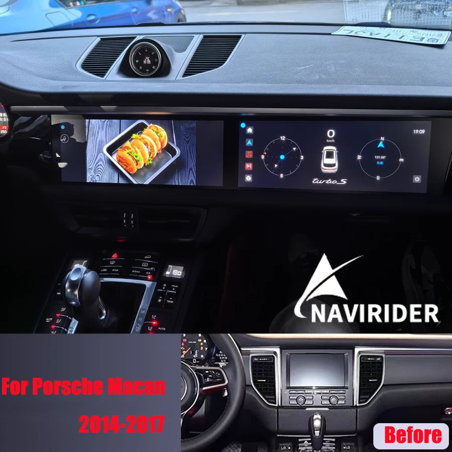 Android15 Stereo GPS Navigation Radio For Porsche Macan 2014-2017 Carplay 12.3+12.3 Inch D | AUTOKITSHOP