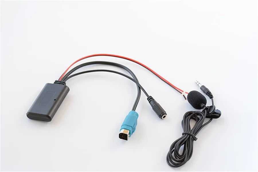 Bluetooth AUX Cable Adapter Wireless Microphone Handsfree Adapter for Alpine KCE-237B CDE-