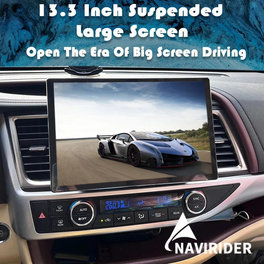 13.3Inch 2K Screen For TOYOTA Highlander Android 2015 2017 Car Multimedia Video Player Ste | AUTOKITSHOP
