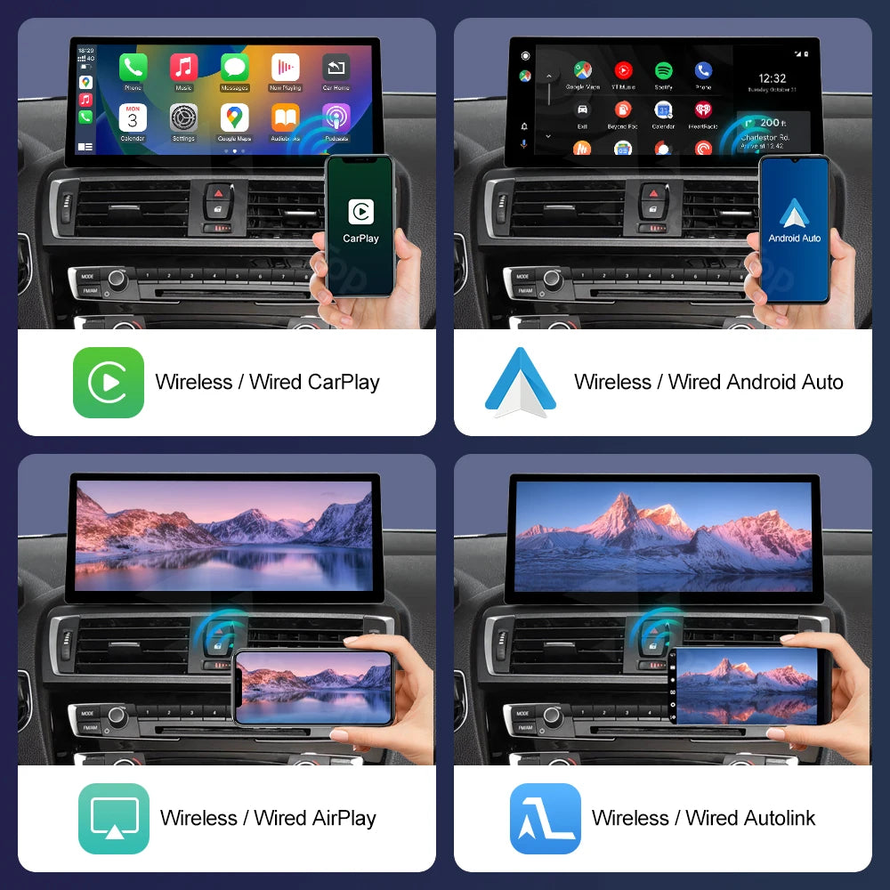 Road Top Ultra Thin Wireless Carplay Touch Screen For BMW 1/2 Series F20/F21/F22/F23/F45/F | AUTOKITSHOP
