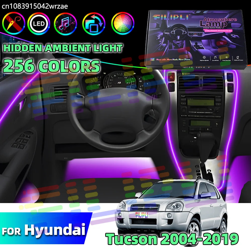64 RGB - Ambient Light - for Hyundai 2004-2019 - App Control - Car Interior Lighting | AUTOKITSHOP