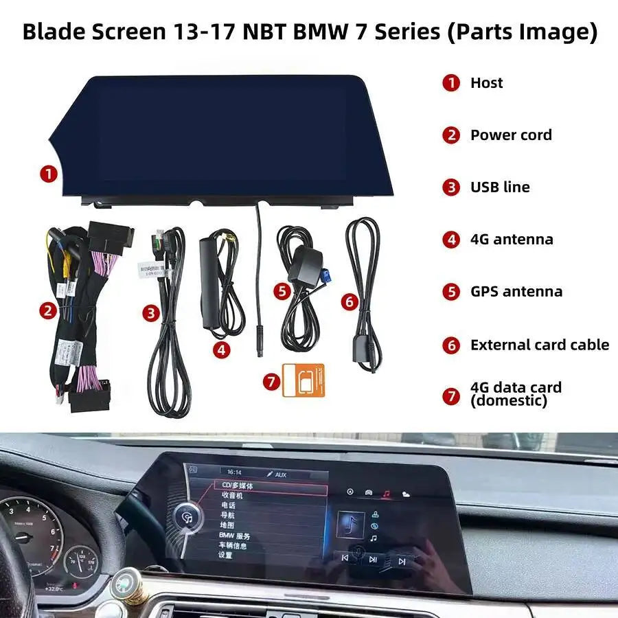 12.3Inch Car Blade Screen Multimedia Carplay For BMW 7 Series F01 F02 2011-2017 Android St | AUTOKITSHOP