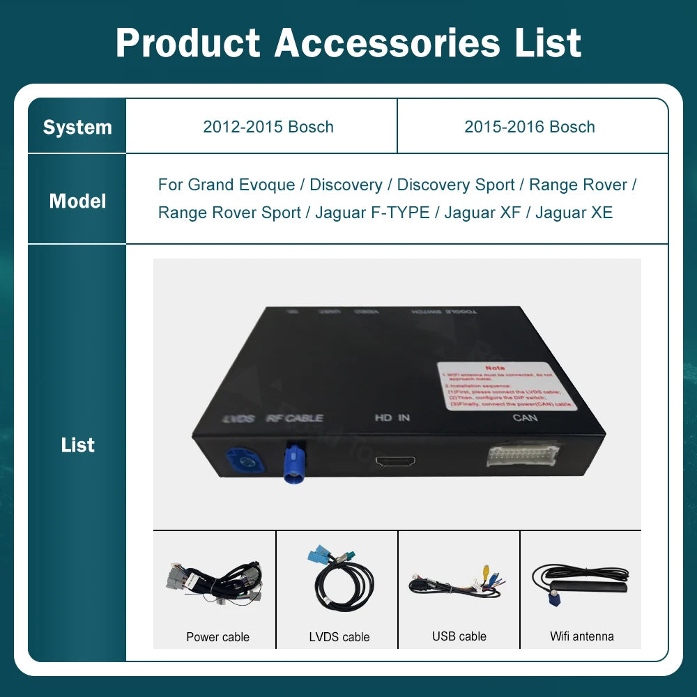 CN RoadTop Wireless Carplay For Land Rover Jaguar Range Rover Evoque Discovery 2012-2016 A