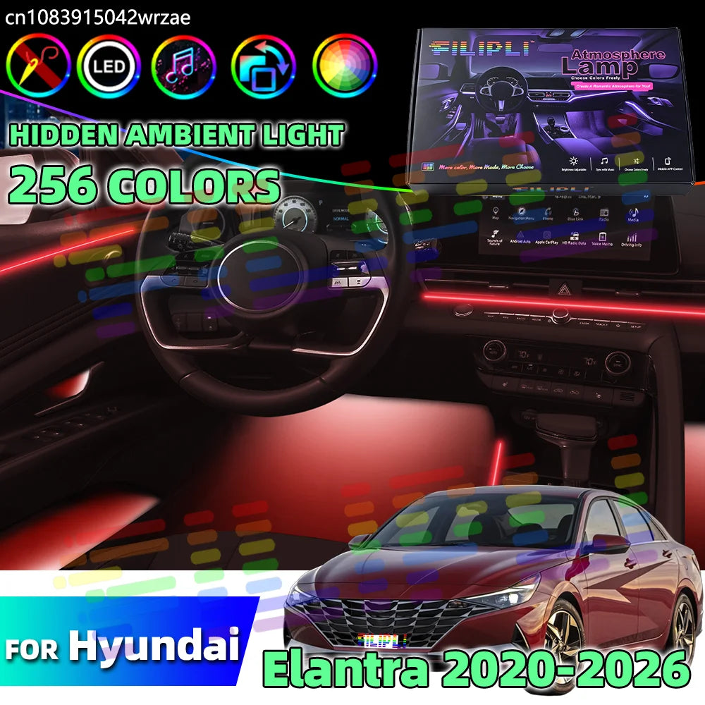 64RGB - Ambient Light - for Hyundai 2020-2026 - App Control - Car Interior Lighting | AUTOKITSHOP