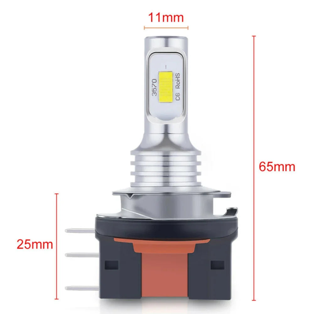 Car H11B H15 LED Headlight H9B CSP Chip High Power High Brightness CSP Front Fog Light H11