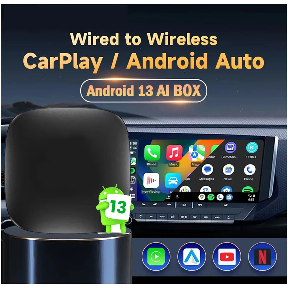 Android 13 New Carplay Ai Box Wireless Android Auto Wireless Carplay Adapter TV Box For Ne