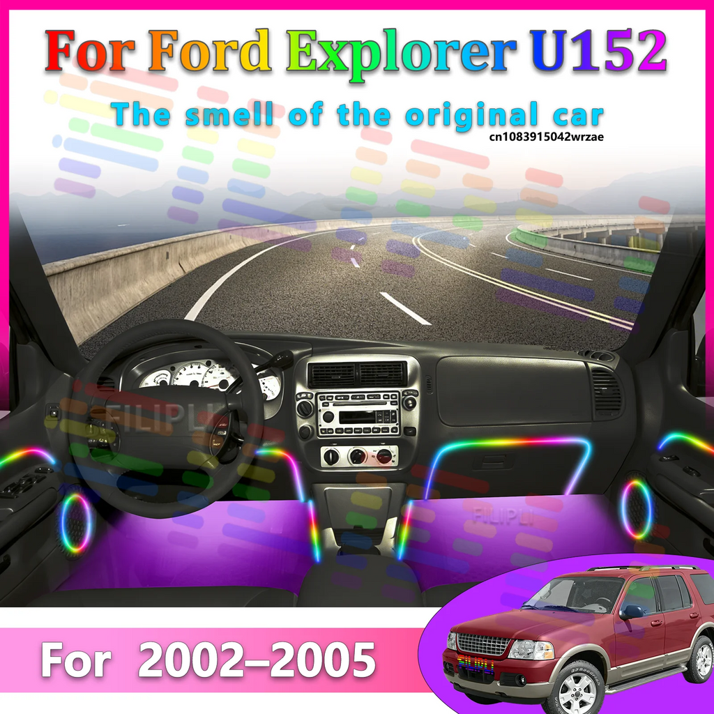 64 RGB - Neon Strip - for Ford U152 - App Control - Car Interior Lighting | AUTOKITSHOP