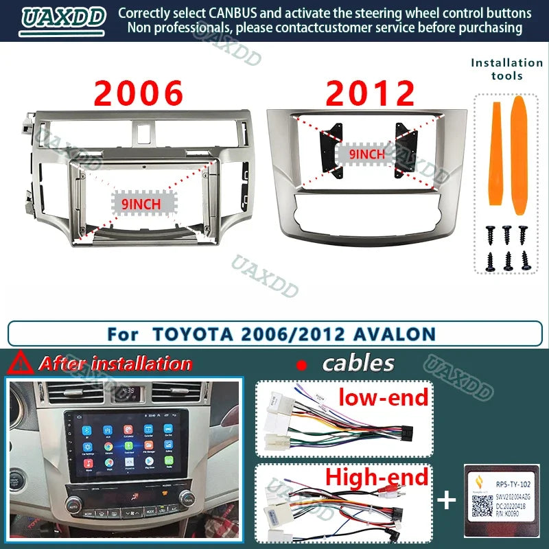 For Toyota 2006 Avalon 9INCH Car Radio Android DVD GPS CD Stereo Audio Screens Dashboard P