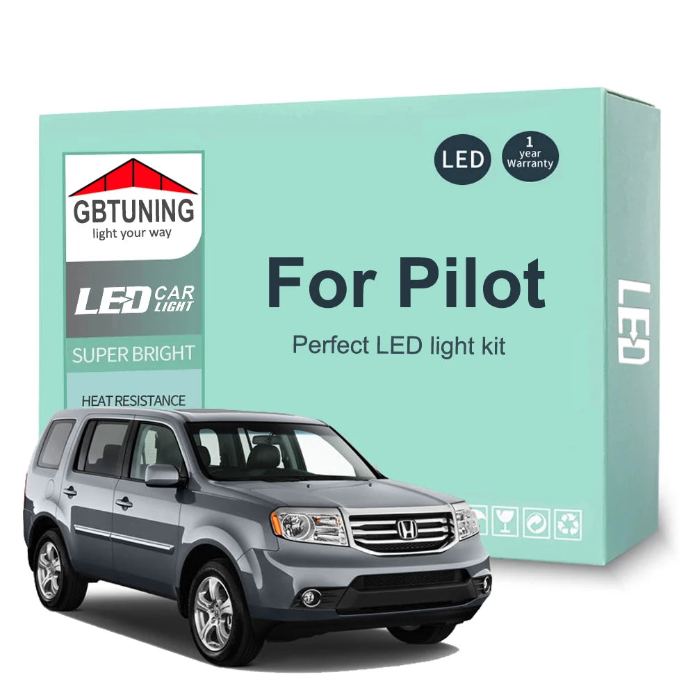 19-Piece LED Interior Light Kit for Honda Pilot - Canbus Error-Free Bulbs | AUTOKITSHOP