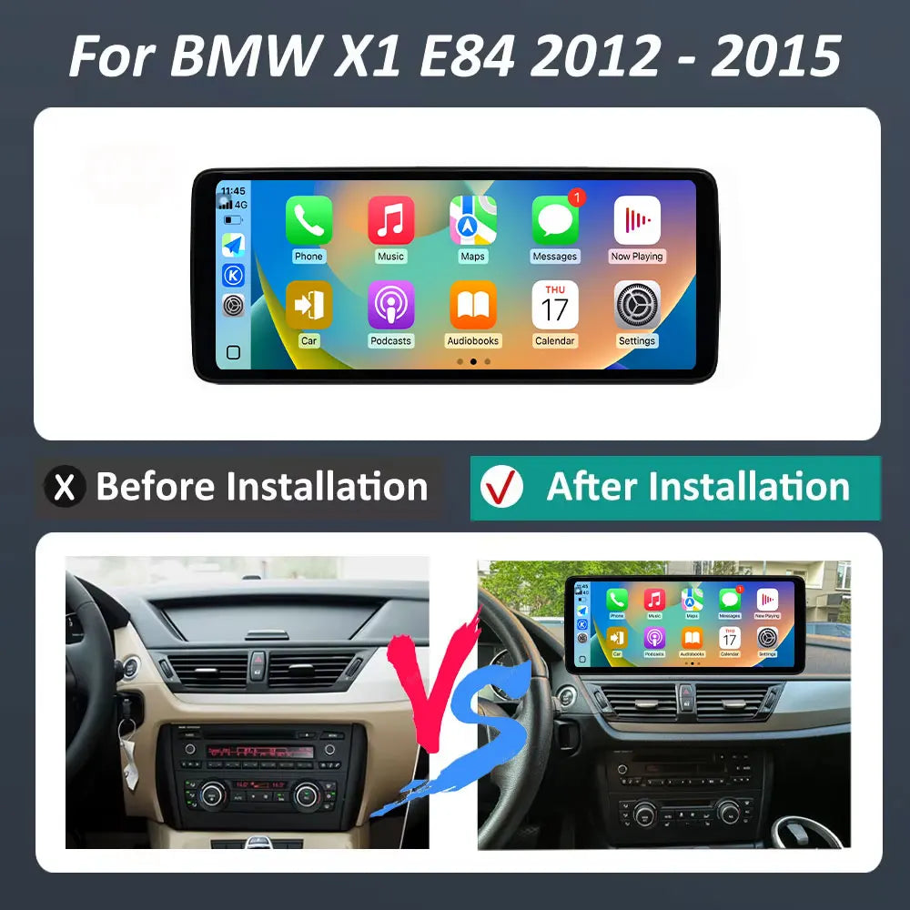 Android 16 for BMW X1 E84 2012 - 2015 CIC System Carplay Car Video Multimedia Player WiFi
