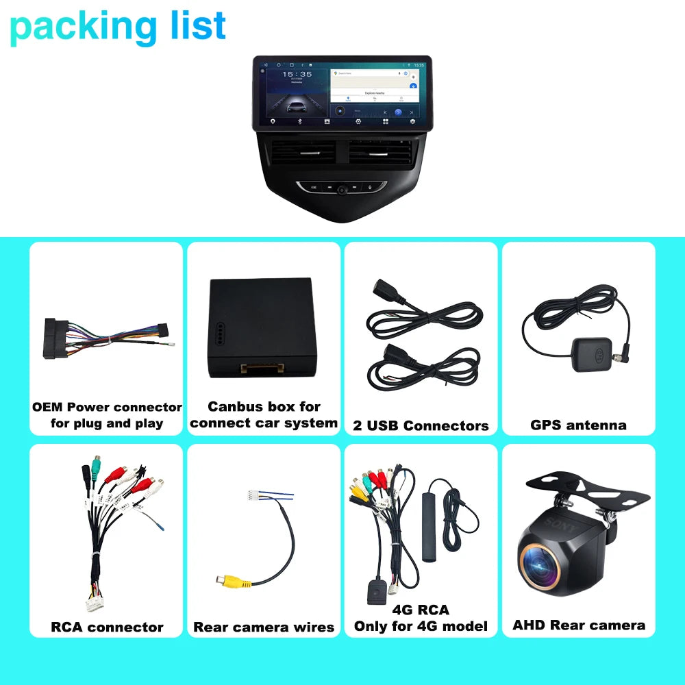 12.3" Android 15 Carplay Car Radio For Chevrolet Cruze J300 2009 - 2014 Multimedia Player