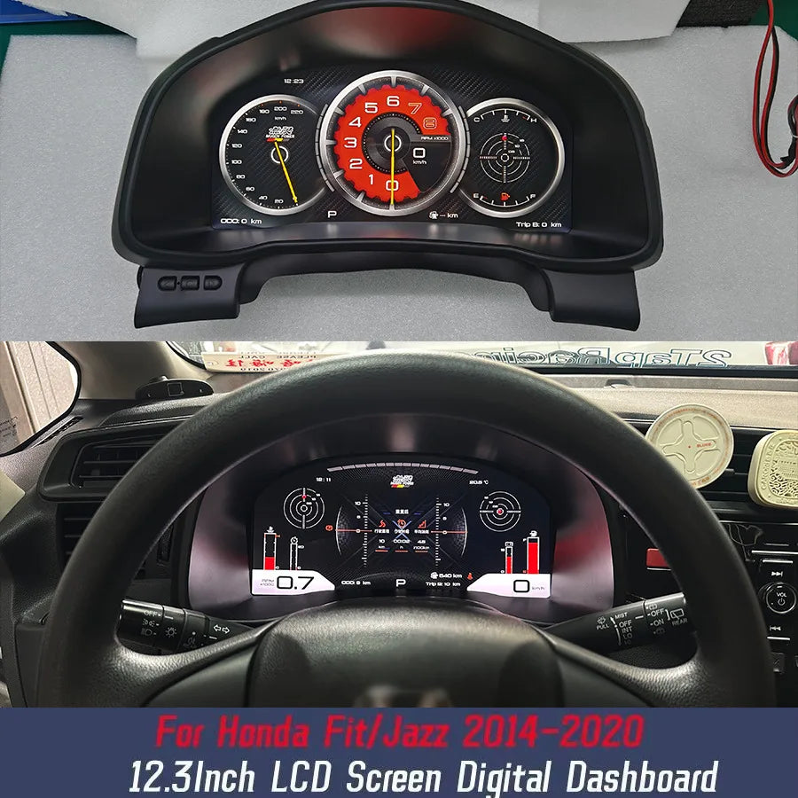 Upgrade Original Car Digital Instrument Cluster For Honda fit Jazz 2014-2020 LCD Speedmete | AUTOKITSHOP