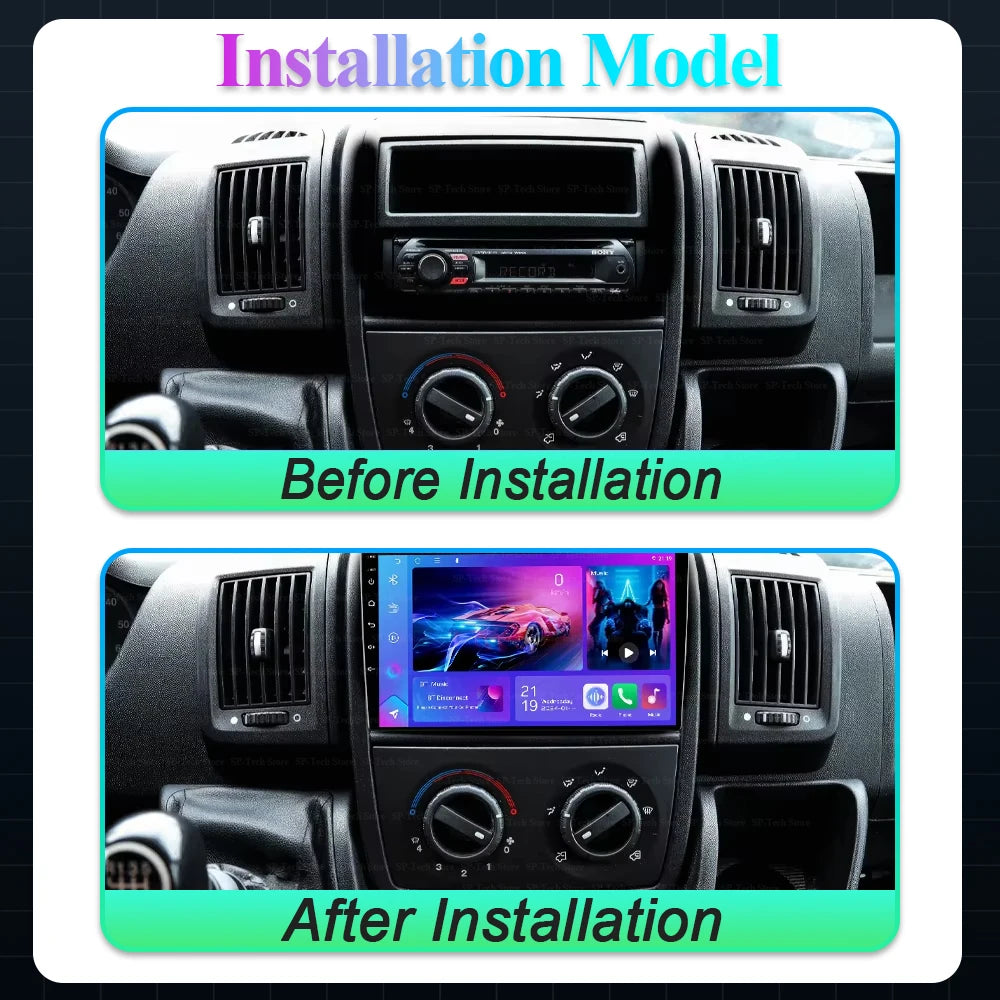 Android 16 For Fiat Ducato Peugeot Boxer Citroen Jumper 2006-2022 Android Car Radio Multim | AUTOKITSHOP