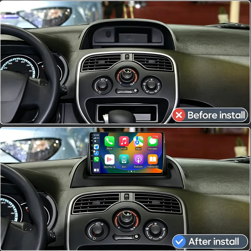 Car Radio GPS Navigation Multimedia Video Player Stereo For Renault Kangoo 2009-2018 Auto