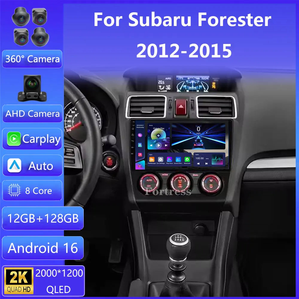 9" Android 16 Car Radio For Subaru Forester XV WRX 2012- 2015 2016 Multimedia Player 2Din
